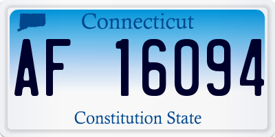 CT license plate AF16094