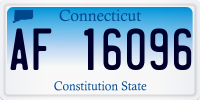 CT license plate AF16096