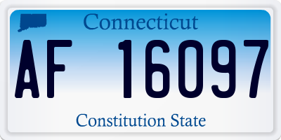 CT license plate AF16097