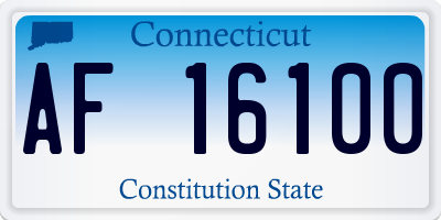 CT license plate AF16100