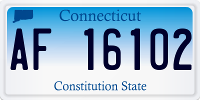 CT license plate AF16102