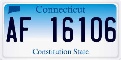 CT license plate AF16106