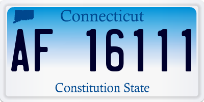 CT license plate AF16111