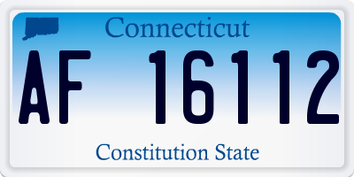 CT license plate AF16112