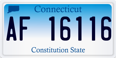 CT license plate AF16116