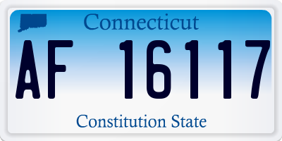 CT license plate AF16117