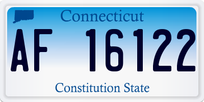 CT license plate AF16122