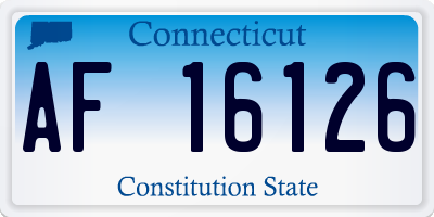 CT license plate AF16126