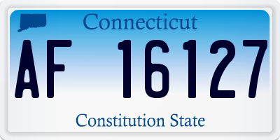 CT license plate AF16127