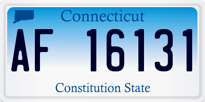 CT license plate AF16131