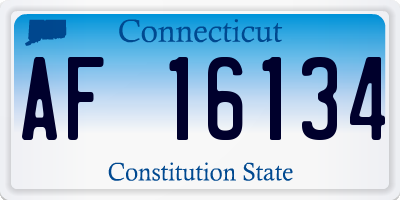 CT license plate AF16134