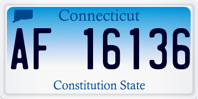 CT license plate AF16136