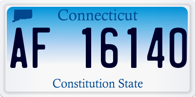 CT license plate AF16140