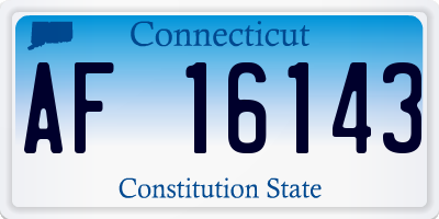 CT license plate AF16143