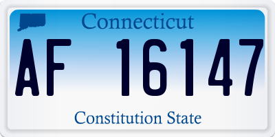 CT license plate AF16147