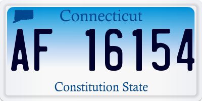 CT license plate AF16154