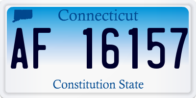 CT license plate AF16157