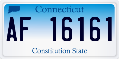 CT license plate AF16161