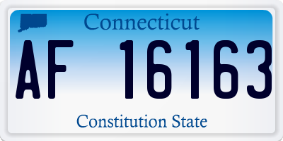 CT license plate AF16163