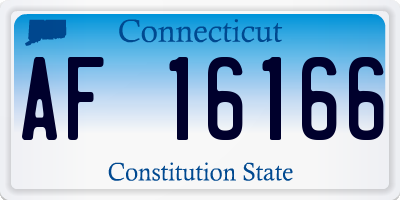 CT license plate AF16166
