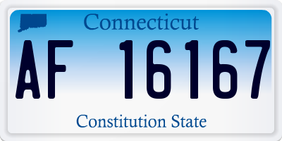 CT license plate AF16167