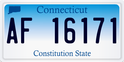 CT license plate AF16171