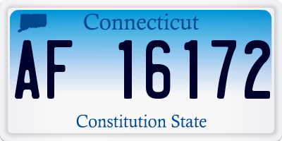 CT license plate AF16172
