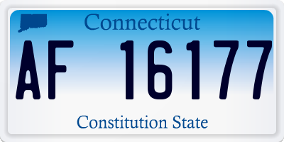 CT license plate AF16177