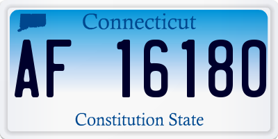 CT license plate AF16180
