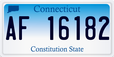 CT license plate AF16182
