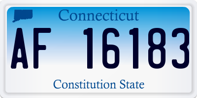 CT license plate AF16183