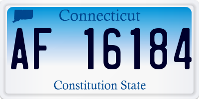 CT license plate AF16184