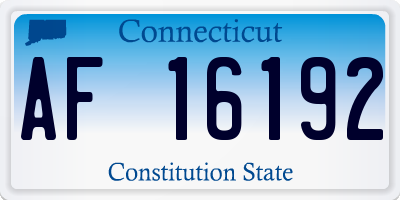 CT license plate AF16192