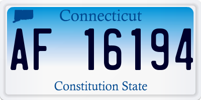 CT license plate AF16194