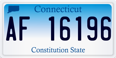 CT license plate AF16196