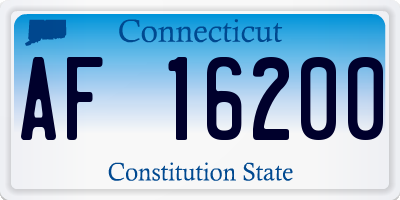 CT license plate AF16200