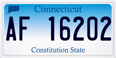 CT license plate AF16202