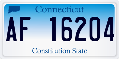CT license plate AF16204