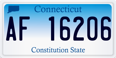 CT license plate AF16206