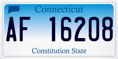 CT license plate AF16208