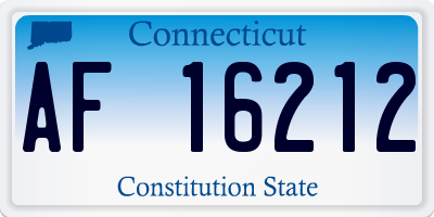 CT license plate AF16212
