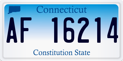 CT license plate AF16214