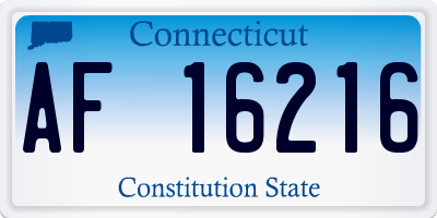 CT license plate AF16216