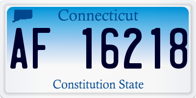 CT license plate AF16218