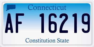 CT license plate AF16219