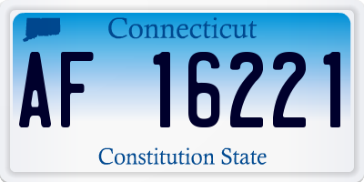 CT license plate AF16221
