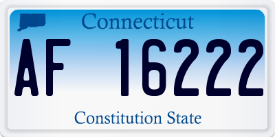 CT license plate AF16222