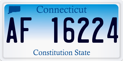 CT license plate AF16224