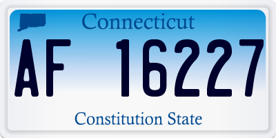 CT license plate AF16227