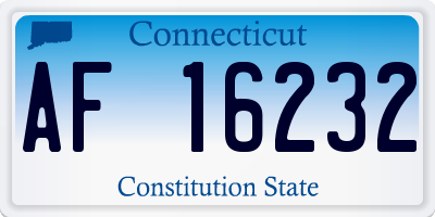 CT license plate AF16232